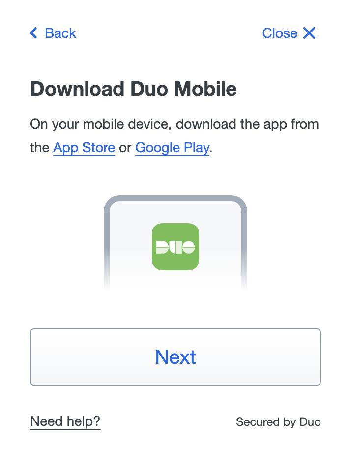 Download Duo Mobile app