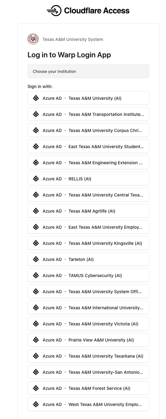 One login select institution