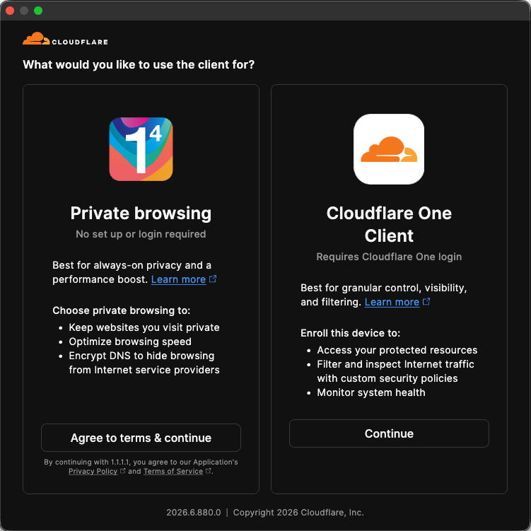 Cloudflare One menu icon